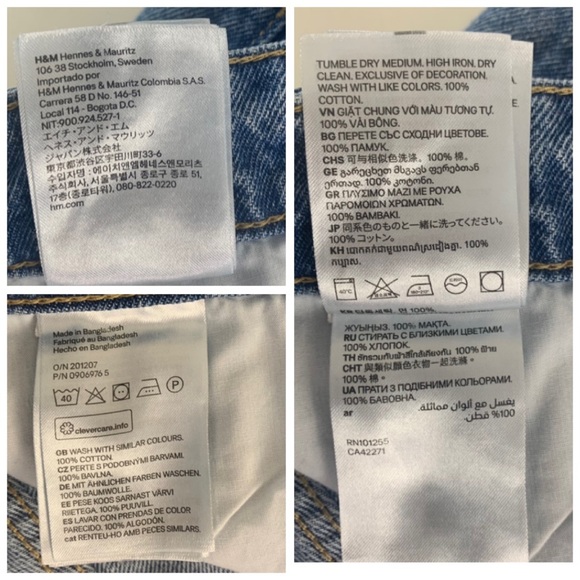 H&M &Denim Women’s Distressed Denim Button Fly Jeans Light Blue Wash Size 4 - Picture 13 of 16